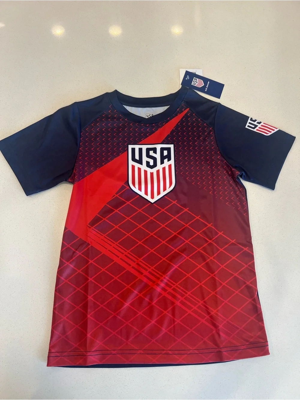 USA Kids Red & Navy Graphic Performance Jersey